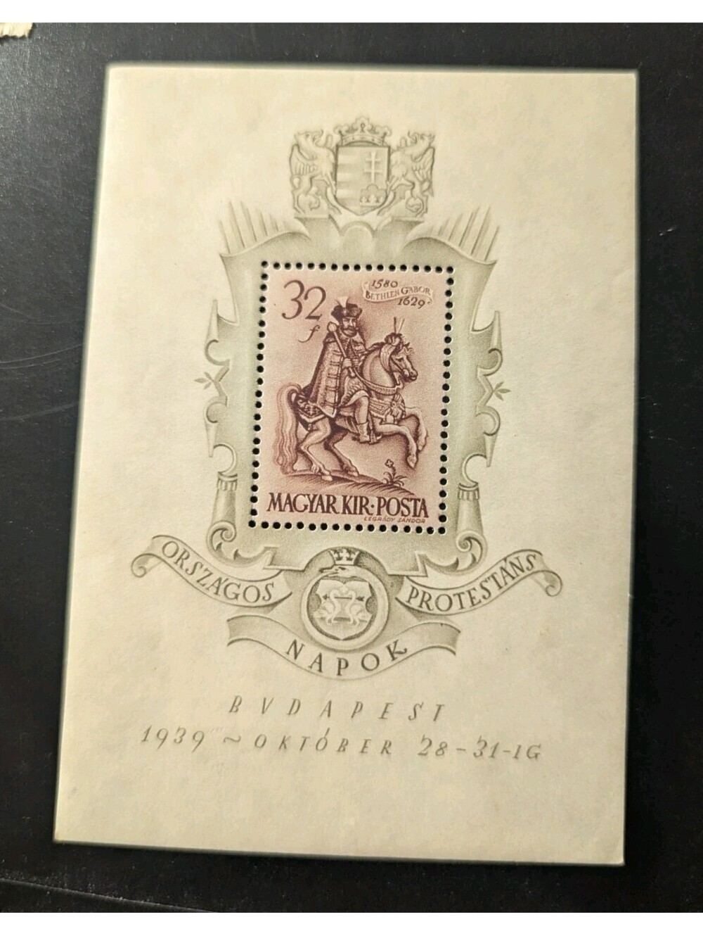 Hungary 1939 Sheet perf MNH Prince Gabriel Bethlen